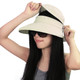 kilofly UV Protection Wide Brim Summer Lightweight 2in1 Visor Sun Hat