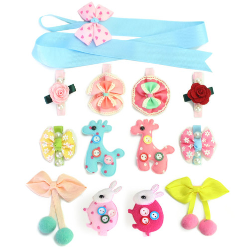 kilofly Pretty Girl Colorful Mix Hair Clips Value Pack [Set of 12 + Clip Holder]