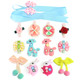 kilofly Pretty Girl Colorful Mix Hair Clips Value Pack [Set of 12 + Clip Holder]