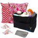 KF Baby Diaper Bag Insert Organizer + Waterproof Wet Bags Bandana Bibs Combo