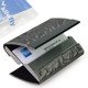 kilofly Business Card Holder - 2 Storage Slot Compartments - Tanner, PU Leather