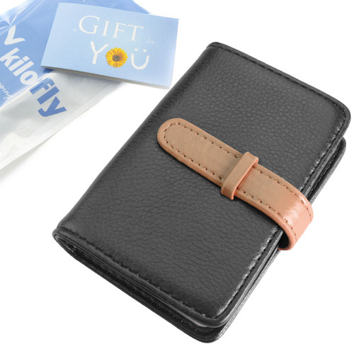 kilofly Retro Style Business Card Holder - Dual Color, with kilofly Mini Gift-for-You Card