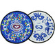 kilofly Vintage Ethnic Floral Design Placemat Value Pack, 2 pc Set, 7.7 inches
