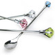 kilofly Rhinestone Party Stir Bar Spoon Value Pack, Set of 4