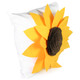 kilofly Home Decor Throw Pillow Cover, 18" x 18", 3D Sunflower