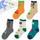 KF Baby Boy Cozy Soft Thick Socks Value Pack, 5 pairs, Toddlers to Little Boys