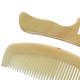 kilofly Genuine No Static Natural Sheep Horn Comb [Set of 2] + Carring Pouch