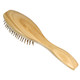 kilofly Natural Sandalwood Cushion Massage Hair Brush Comb + Carrying Pouch