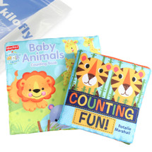 KF Baby Cloth Book Value Pack [Set of 2] - Baby Animals, Counting Fun