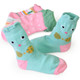 KF Baby Toddler Girls Non-Skid Soft Cotton Socks Value Pack, 3 pairs, 12 - 24 Months