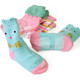 KF Baby Toddler Girls Non-Skid Soft Cotton Socks Value Pack, 3 pairs, 12 - 24 Months