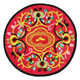 kilofly Vintage Ethnic Floral Design Placemat Value Pack, 6 pc Set, 7.7 inches