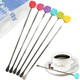 kilofly Rose Party Drink Stir Bar Swizzle Stick Value Pack [Set of 6]