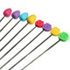 kilofly Party Drink Stir Bar Swizzle Stick Value Pack [Set of 8], Rose & Tulip