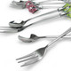 kilofly Rhinestone Dessert Pastry Fork & Tea Spoon Value Pack, 4 Sets