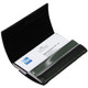 kilofly Business Card Holder - 2 Storage Slot Compartments - Conner, PU Leather