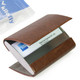 kilofly Business Card Holder - 2 Storage Slot Compartments - Cesar, PU Leather