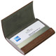kilofly Business Card Holder - 2 Storage Slot Compartments - Cesar, PU Leather