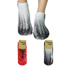 kilofly Funny Novelty Photo Socks Value Pack [Set of 2 Pairs], Footprints