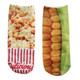 kilofly Funny Novelty Photo Socks Value Pack [Set of 2 Pairs], Sweet Popcorn