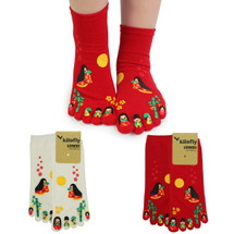 kilofly Japanese Kimono Girl Full Toe Tube Socks Value Pack, Set of 2 Pairs