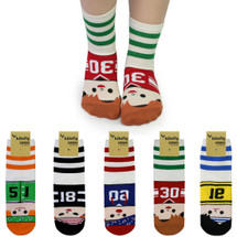 kilofly Novelty Crew Socks Value Pack [Set of 5 Pairs] - Soccer Kids