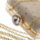 kilofly Women Clutch Handbag Purse Hard Case, Rhinestone Crystal + Money Clip