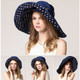 kilofly Women's 2 in 1 Large Wide Brim Anti UV Sun Bucket Hat + Handkerchief Set