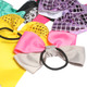 kilofly Large Ribbon Elastic Boutique Hair Bow Ties, 5" - 8" Assorted, Set of 10