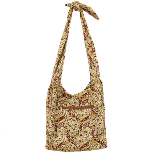 kilofly Large Bohemian Hippie Cloth Crossbody Shoulder Bag, Adjustable Strap