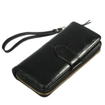 Missy K Genuine Leather Women's Wristlet Hand Wallet Credit Card Clutch Purse