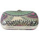 Missy K Rhinestone Ring Hard Case Sequin Evening Party Clutch Purse + Money Clip