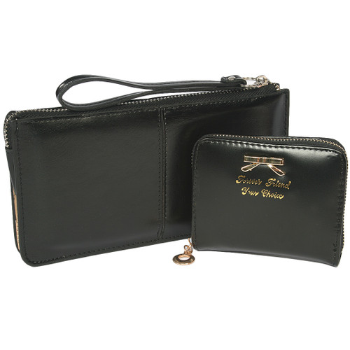 kilofly Women PU Leather Smartphone Wallet Wristlet + Zipper Coin Purse Holder
