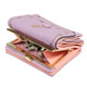 kilofly Women Faux Leather Press Button Lock Purse + Zipper Coin Purse Holder