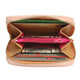 kilofly Women Faux Leather Press Button Lock Purse + Zipper Coin Purse Holder