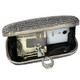 kilofly One Ring Clutch Handbag Purse Hard Case, Rhinestone Crystal + Money Clip