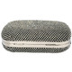 kilofly Bow Snap Clutch Handbag Purse Hard Case, Rhinestone Crystal + Money Clip
