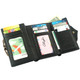 kilofly Women Trifold ID Windows Leather Wallet + Zipper Coin Purse Value Set