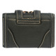 kilofly Women Trifold ID Windows Leather Wallet + Zipper Coin Purse Value Set