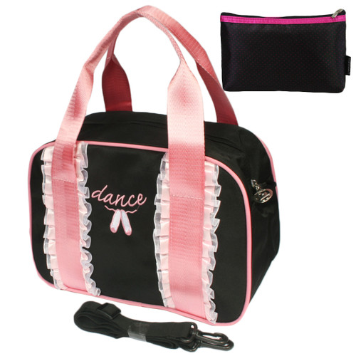 kilofly Ballerina Ballet Slippers Dance Ruffles Sling Bag Handbag + Handy Pouch