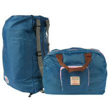 kilofly Foldable Lightweight Gym Beach Backpack + Folding Zipper Travel Bag Set