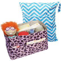 KF Baby Diaper Bag Insert Organizer (12 x 4.8 x 8") + Wet Dry Bag Value Combo
