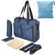 KF Baby Diaper Bag Value Set + Stroller Straps, Wet Dry Bag, Changing Pad, more