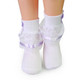 KF Baby Girl Lace Ruffle Bow Dressy Socks, Value Set of 4 pairs, Infants to Toddlers