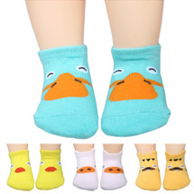 KF Baby Non-Skid Cotton Socks Value Pack, Set of 4 Pairs, Infants to Toddlers