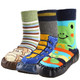 KF Baby Toddlers Boys Girls Non-Skid Slipper Socks Value Pack [3 Pairs]