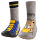 KF Baby Toddler Boys Girls Non-Skid Rubber Slipper Socks Value Pack [Set of 2]