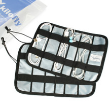 kilofly Universal Cable Organizer Bag Travel Case (Pack of 2), Large Camo