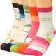 kilofly Mix & Match Colorful Crew Socks Value Pack, 5 Pairs Set, Lovely Deer