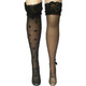 kilofly Thigh High Hold Ups Sheer Stockings Combo [2 Pairs] Bow & Polka Dots
